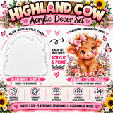 Cute Highland Cow Blanks – Perfect for Sublimation