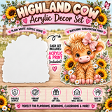 Cute Highland Cow Blanks – Perfect for Sublimation