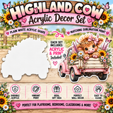 Cute Highland Cow Blanks – Perfect for Sublimation