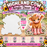 Cute Highland Cow Blanks – Perfect for Sublimation