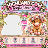 Cute Highland Cow Blanks – Perfect for Sublimation