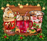 Christmas Drinks 20 oz Sublimation wrap (199)