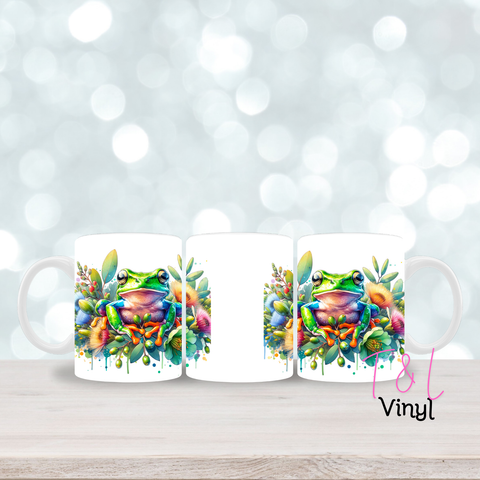 211 Green tree frog  - 11oz mug