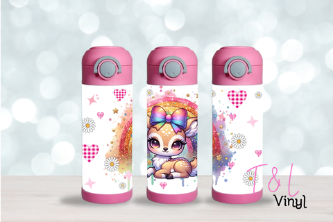 19 Glitter Deer  12oz Sublimation Tumbler Print