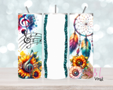 854 Your Name (Comes Blank - can add your own vinyl name) Music 20 oz Sublimation wrap