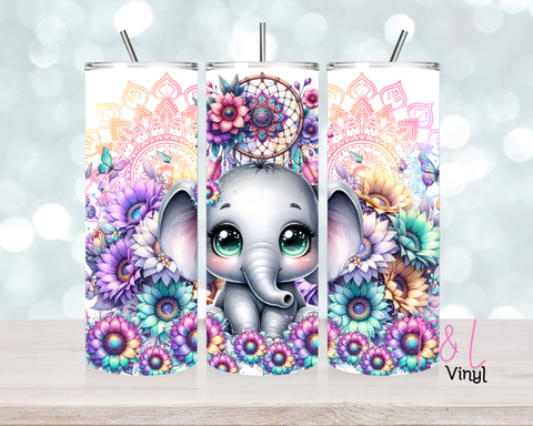 1013 Elephant 20 oz Sublimation wrap