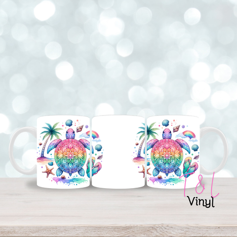 177 Mandala Pastel Turtle  - 11oz mug