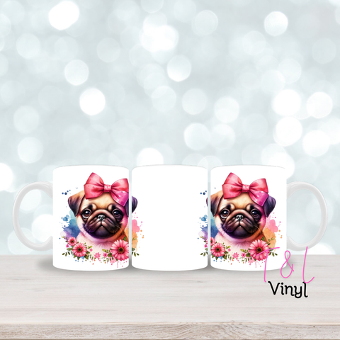 185 Pug 3   - 11oz mug