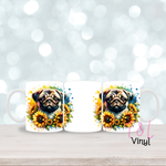 184 Pug 2   - 11oz mug