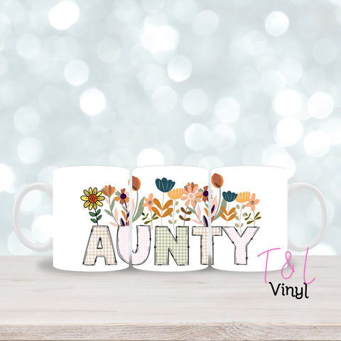 240 Floral Aunty - 11oz mug