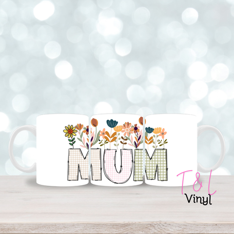 238 Floral mum - 11oz mug