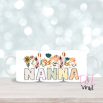 239 Floral Nanna - 11oz mug