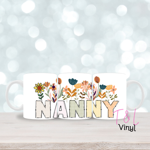 269 Nanny Floral  - 11oz mug