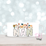 268 Nan Floral  - 11oz mug