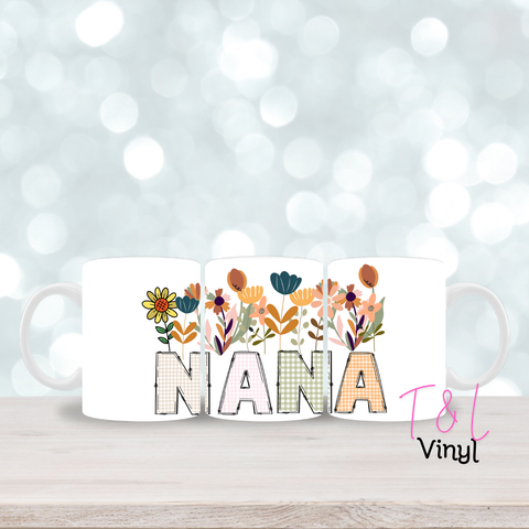 270 Nana Floral  - 11oz mug