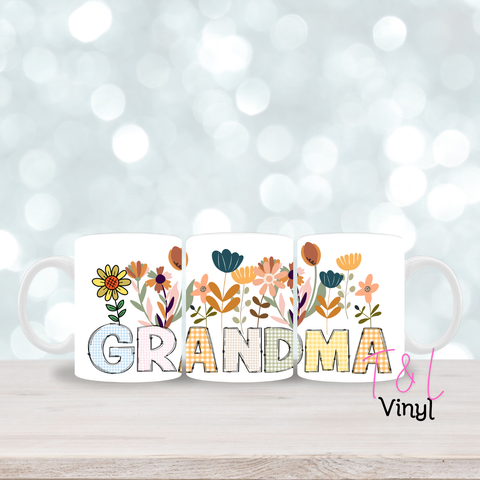 271 Grandma Floral  - 11oz mug