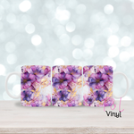 287 Purple  flowers- 11oz mug