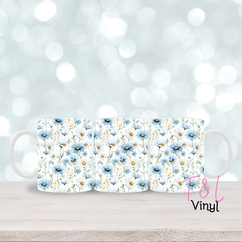 284 Blue Flowers - 11oz mug