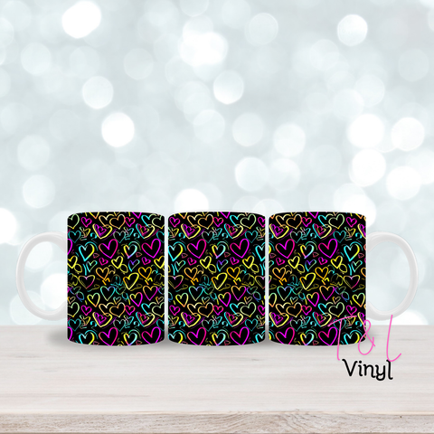 285 Neon Heart 2 - 11oz mug