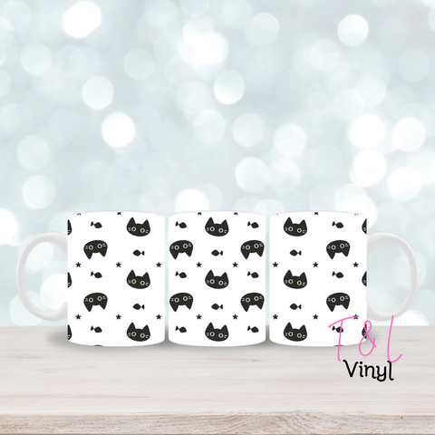 299 Black Cat  11oz mug