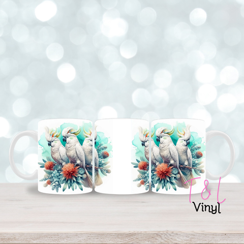 462 White Cockatoos 11oz mug