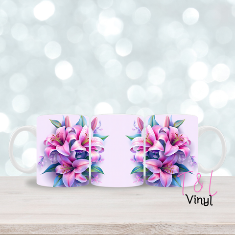 472 pink flower 11oz mug