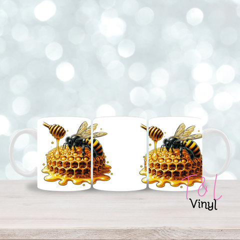 328 Bee and Honey 11oz mug