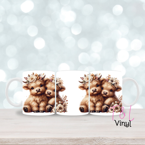 358 Cute Highland Cow 11oz mug