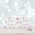 50 -Purple Flowers - 11oz mug