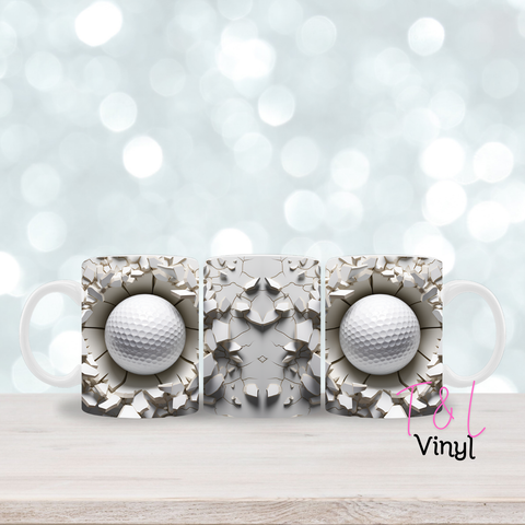 392 Golf Ball Smash 11oz mug