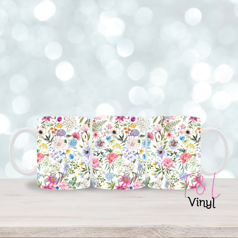 399 Pretty Floral 11oz mug