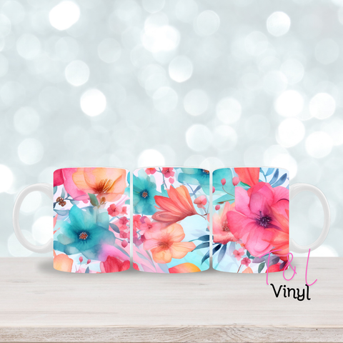 66 Bright Floral - 11oz mug