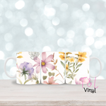 65 Light Floral  - 11oz mug