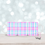 69 Pastel Plaid  - 11oz mug