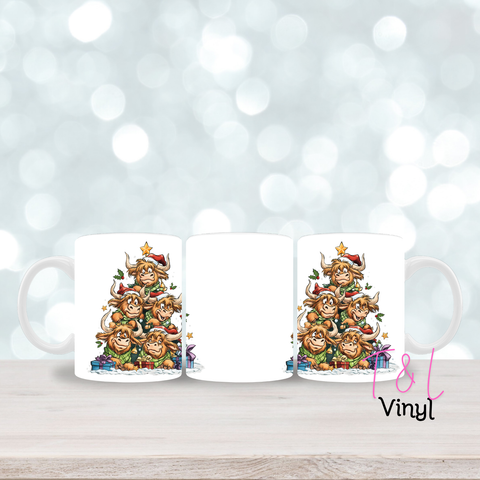 412 Cow Christmas 11oz mug