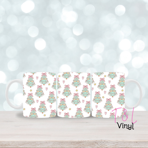 417 Pastel Christmas Tree  11oz mug