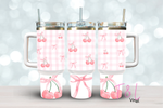 (20) Cherry and Bows 40oz Tumbler Wrap