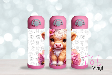 57 Highland Cow Kids 12oz Sublimation Tumbler Print