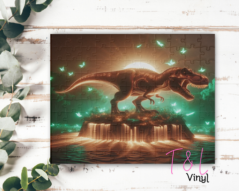 824 Dinosaur Puzzle sublimation Print