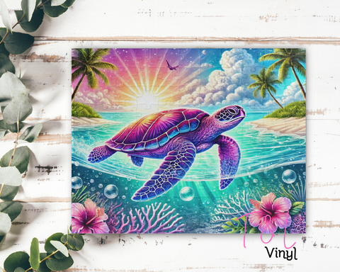 679 Turtle  Sublimation Puzzle Print