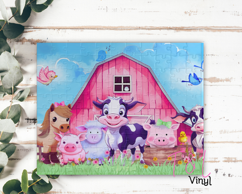 462 Farm Animals Sublimation Puzzle Print