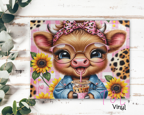 685 Highland Cow Sublimation Puzzle Print