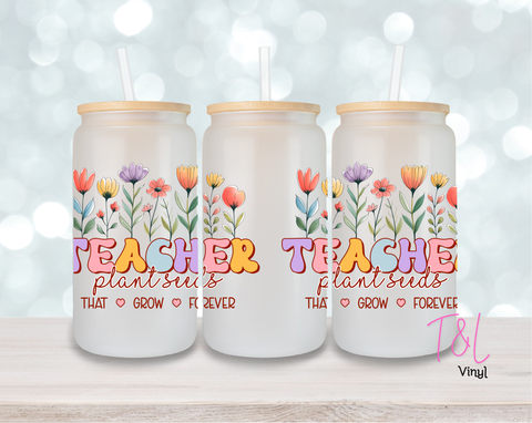 98 Teacher Floral 16oz Sub wrap