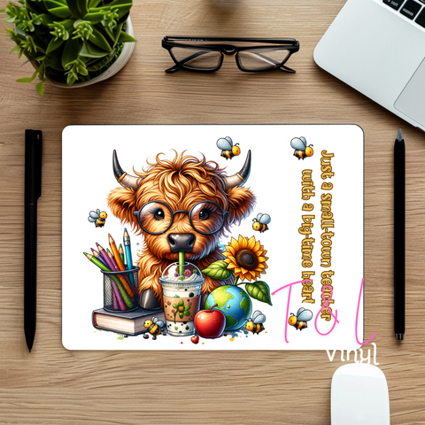 705 Highland Cow Mouse pad Sublimation Print
