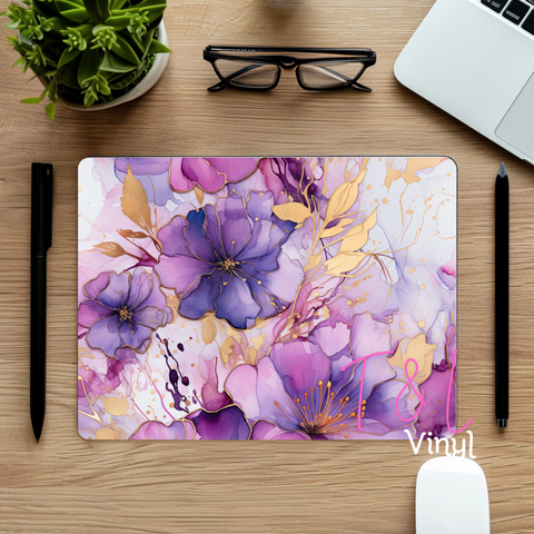 673 Purple Floral Sublimation Print