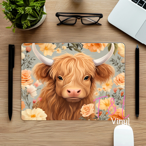 712 Highland Cow 4 Mouse pad Sublimation Print