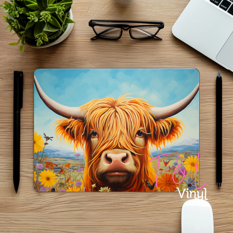 713 Highland Cow 5 Mouse pad Sublimation Print