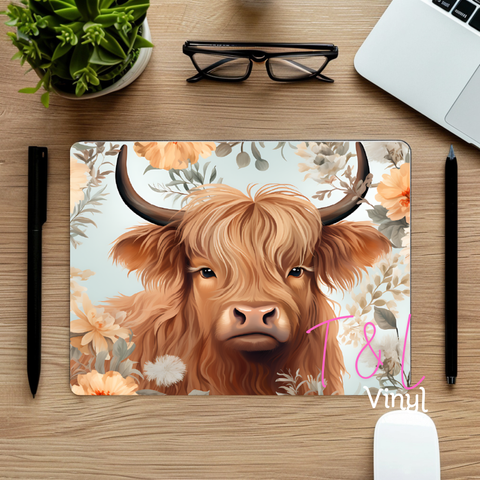 711 Highland Cow 3 Mouse pad Sublimation Print