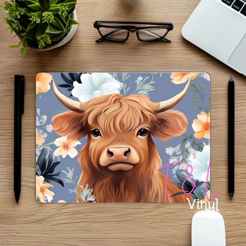 710 Highland Cow 2 Mouse pad Sublimation Print