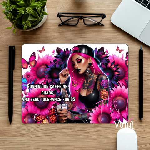 661 Running on Caffeine Mouse Pad Sublimation Print